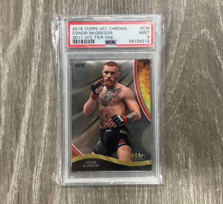 TOPPS PSA CONOR MCGREGOR 2018 UFC CHROME TIER ONE