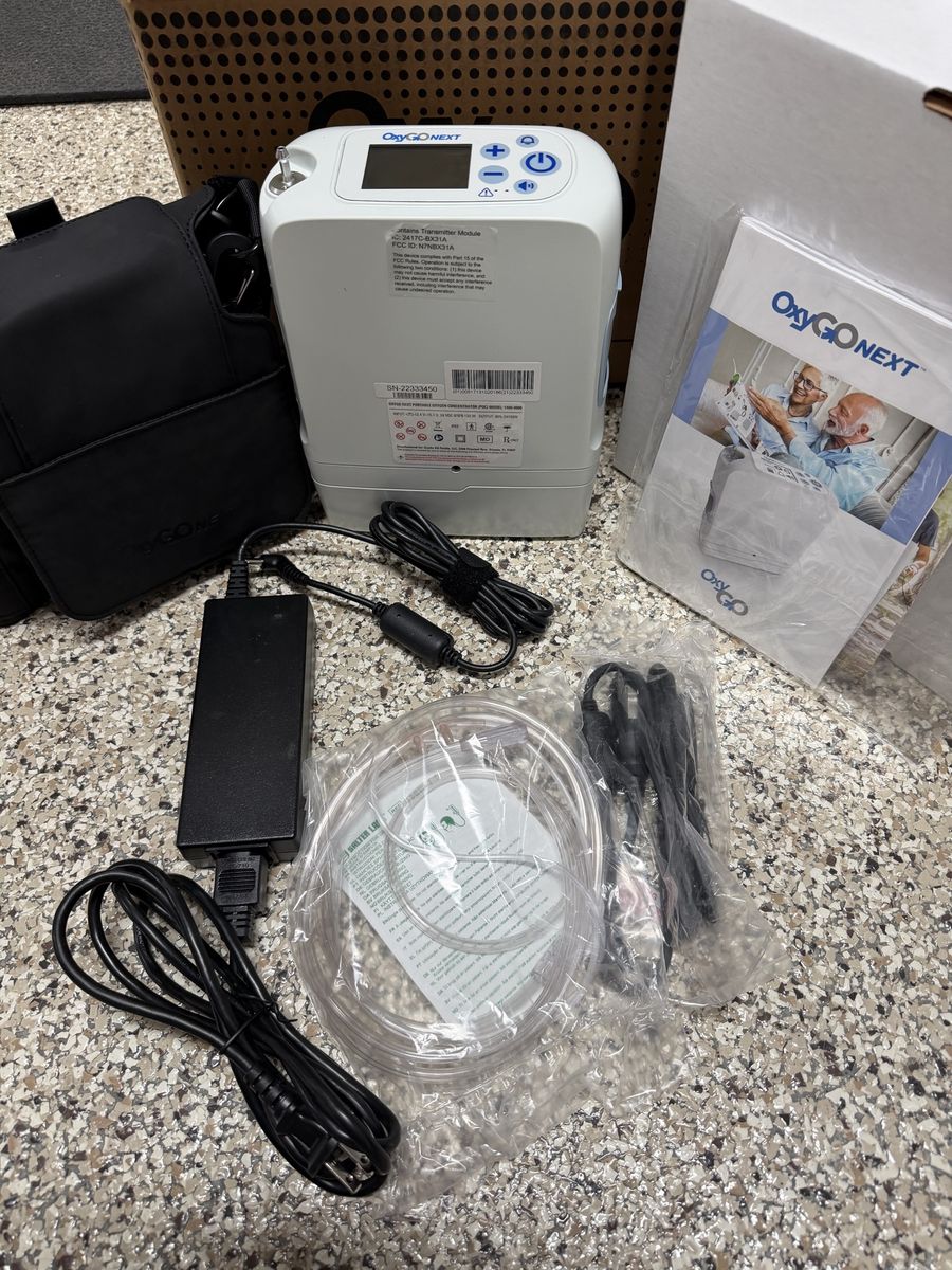 OxyGo Next Portable Oxygen Concentrator with Bag and Accessories