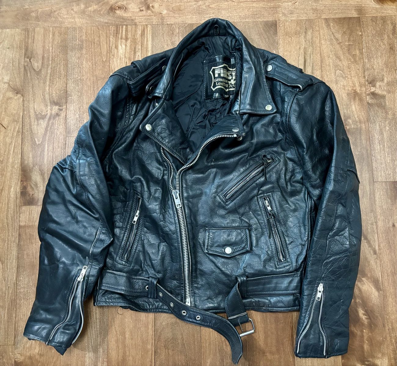 Leather motorcycle clothing