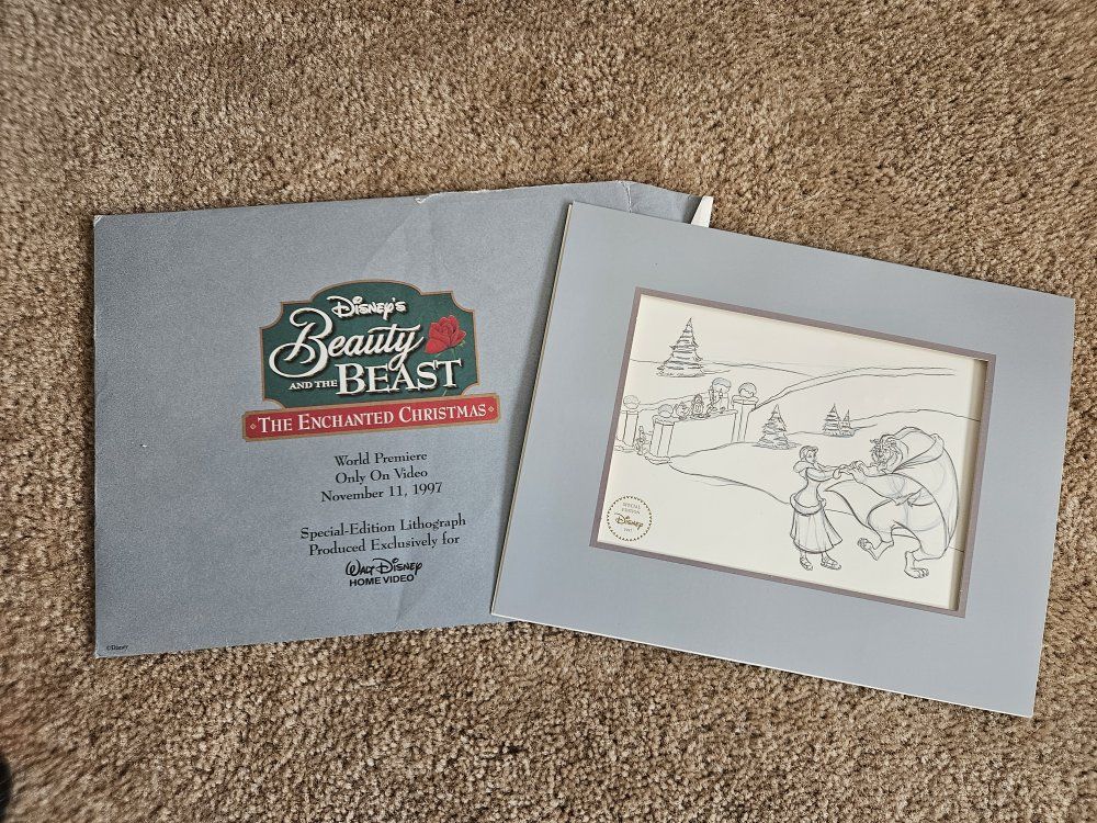 Disney Beauty Beast Lithograph