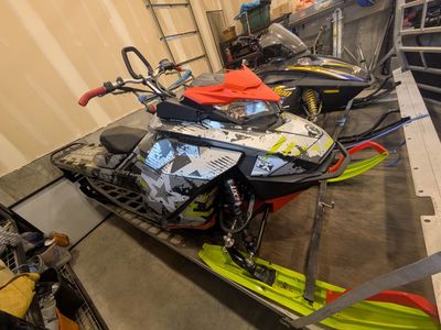 BACKCOUNTRY SETUP: 2018 Summit X 175 w/850 E-TEC, 2005 Summit 151 w/ 800 H.O. rotax, 2008 Triton aluminum trailer. Gear trailer