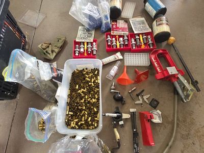 Complete Lee Precision Reloading Bundle - Challenger Press, 3 Die Sets (9mm, 45, 308), Powder, Projectiles & Brass