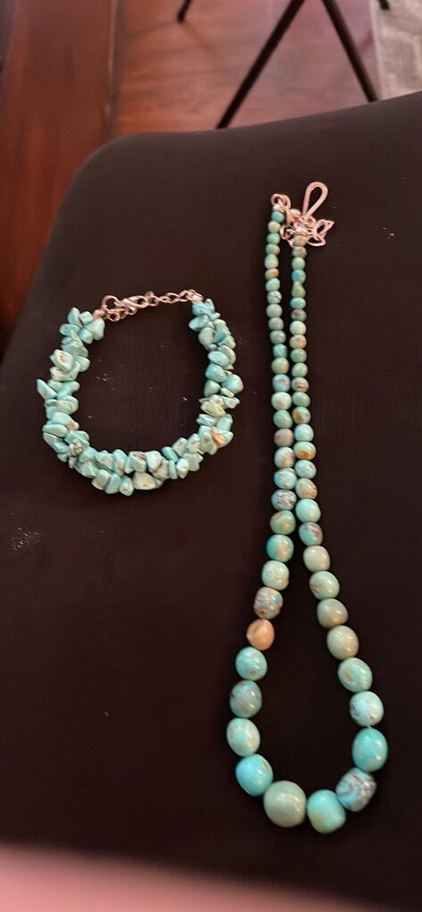Pure Authentic Original Turqoise Necklace And Brac