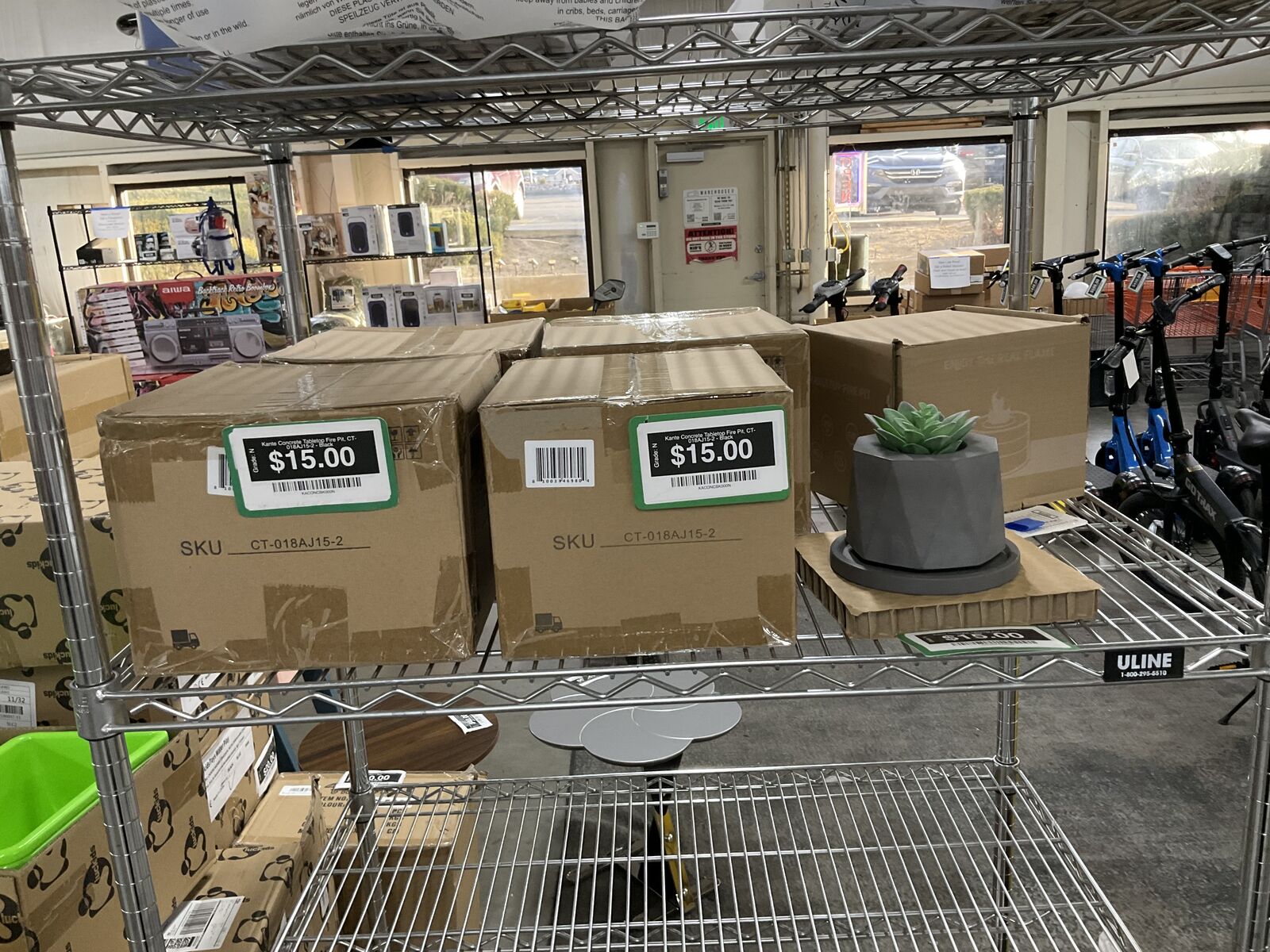 Kante Concrete Tabletop Fire Pit