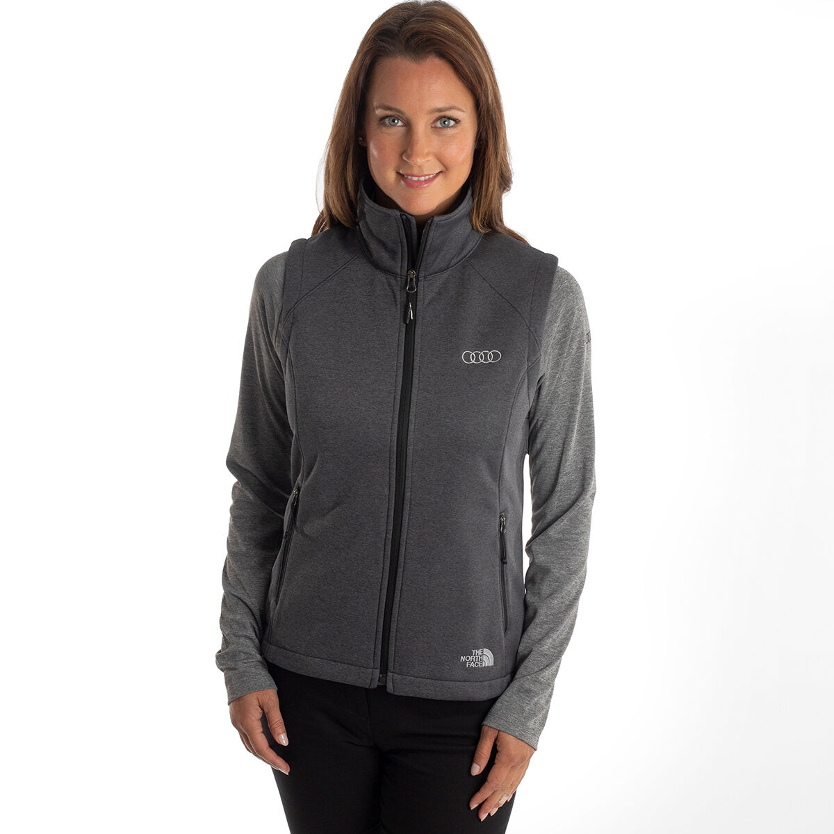 BNWT Audi Collection The North Face Women's soft shell Vest, M, Grey