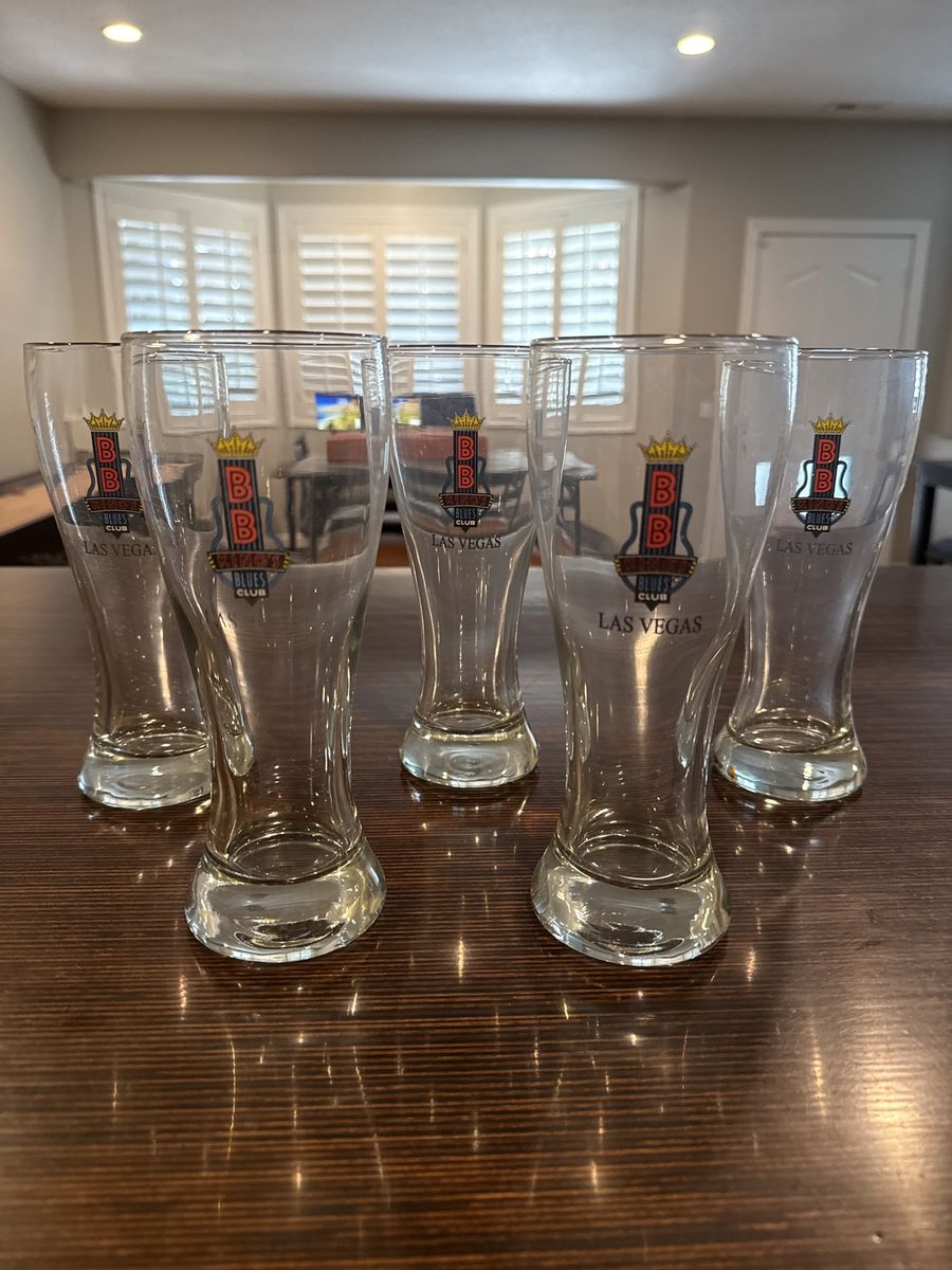 B.B. King's Blues Club Las Vegas Souvenir Pint Glasses - Set of 5