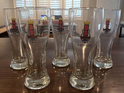 B.B. King's Blues Club Las Vegas Souvenir Pint Glasses - Set of 5