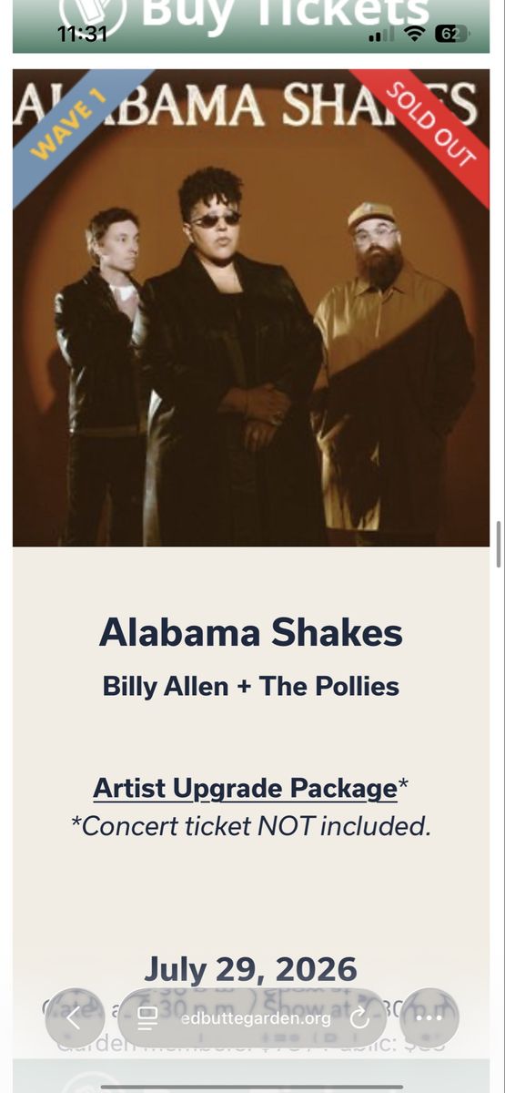 Alabama shakes tickets red butte