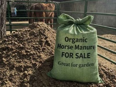 Selling 50 pound bags of horse manure fertilizer.