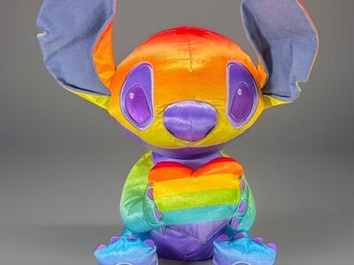 Disney Pride Collection Stitch With Heart rainbow