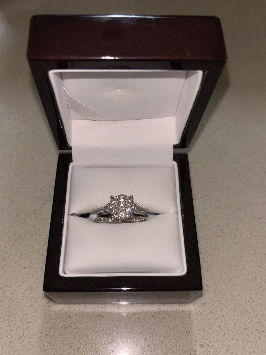 Engagement/Wedding Ring and Band Set - Good Condition