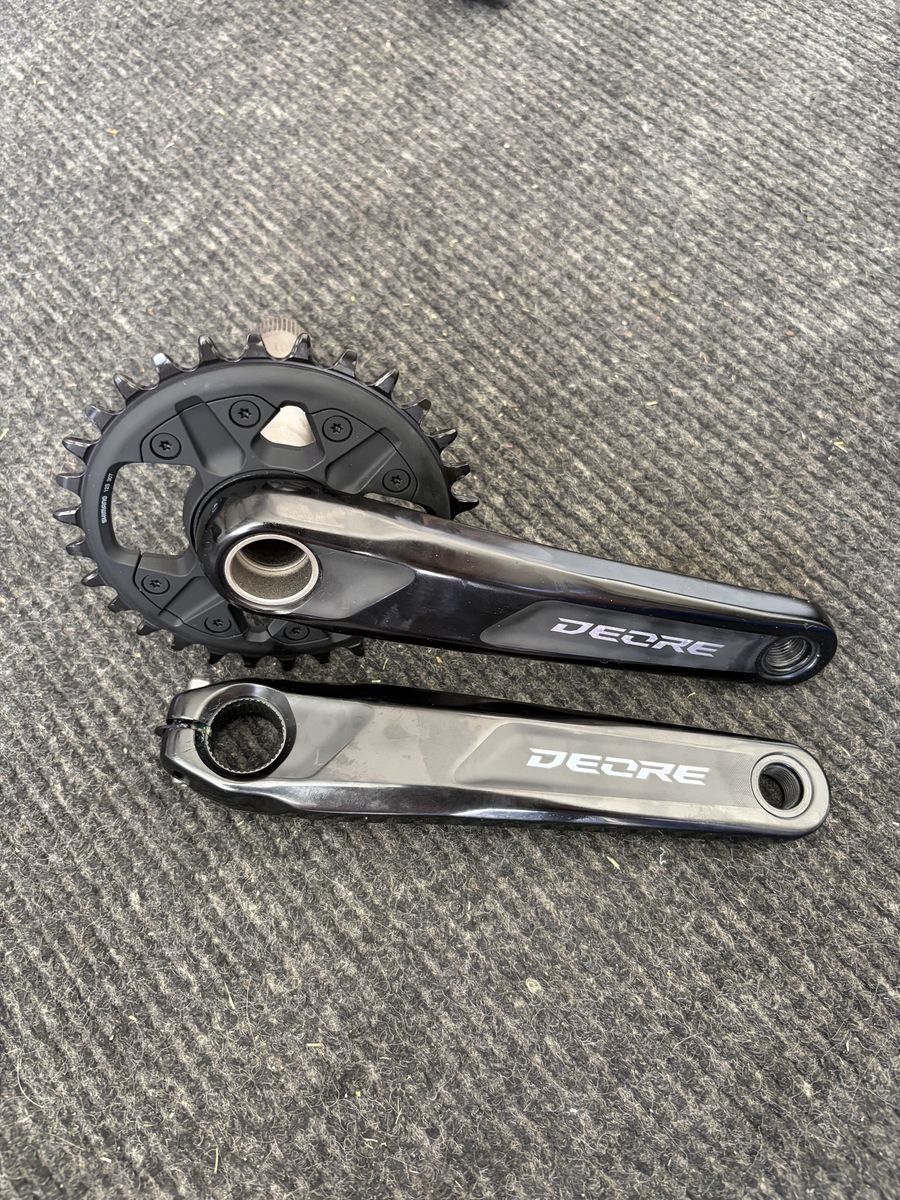 Shimano Deore M6100 12-Speed Crankset with 30T Chainring - Black, Mountain Bike