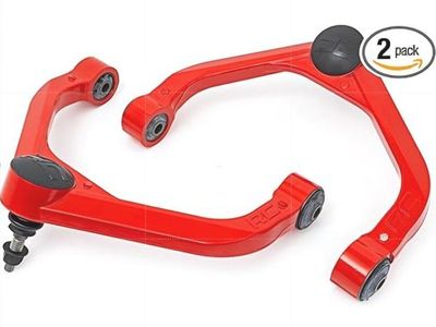 Rough Country Forged Aluminum Upper Control Arms for 12-18 Ram 1500-31201RED, Red Finish Color