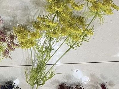 Faux yellow floral, fennel or Dill stems