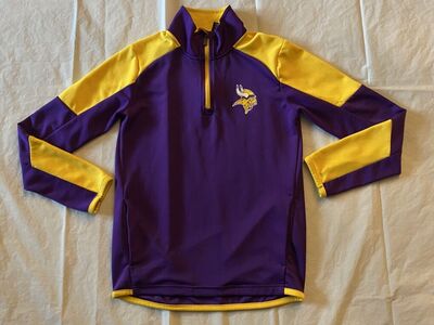 Minnesota Viking 1/4 Zip Sweater Youth Med (10/12)