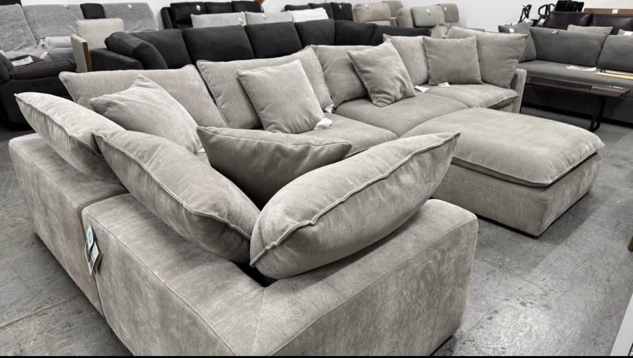 Modular 6pc fabric sectional