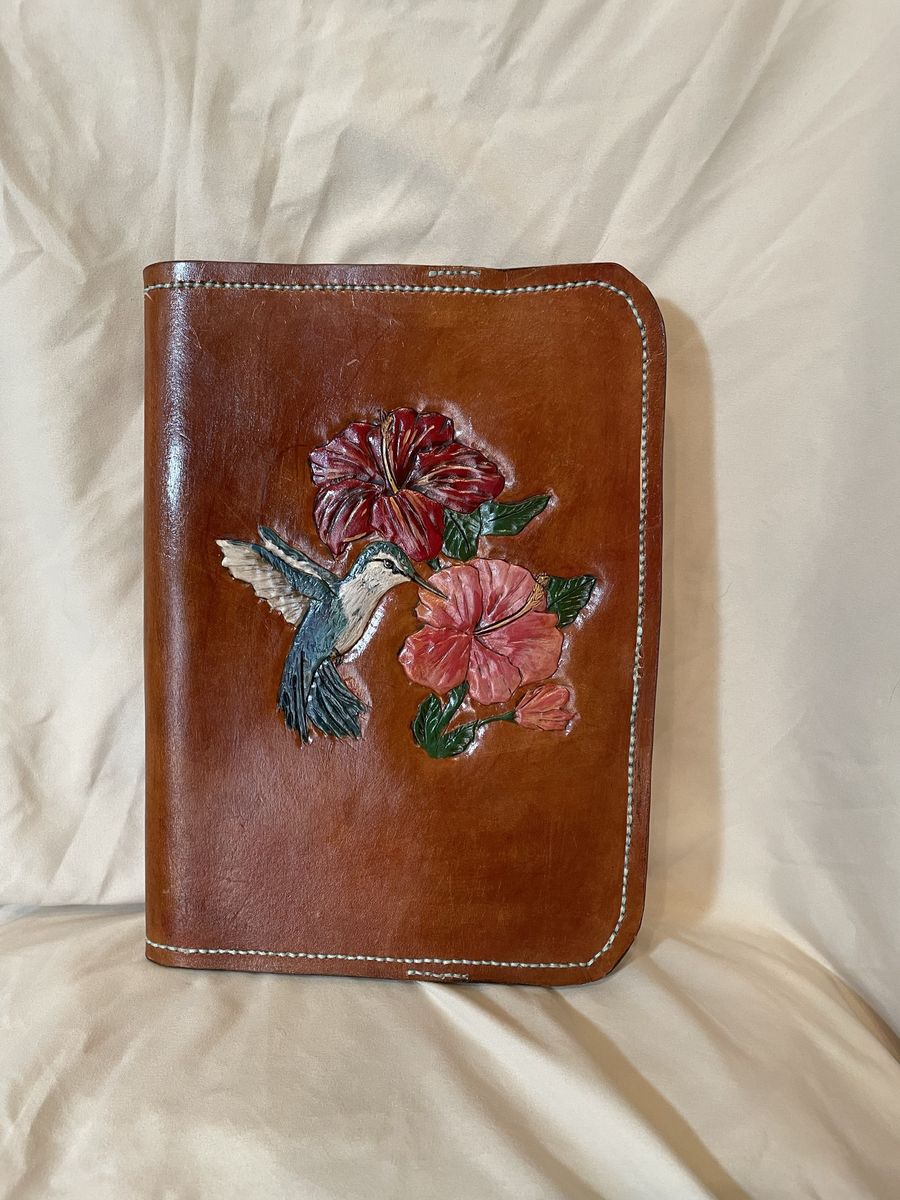 Handmade leather notebook cover