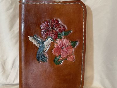 Handmade leather notebook cover
