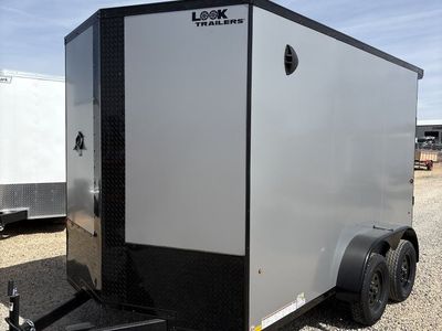 7x12 Look ST DLX Enclosed Cargo Trailer - 7'0" Interior - 7K GVWR - .080 PolyCor, Black Out Package, Rear Spoiler w/ Load Lights