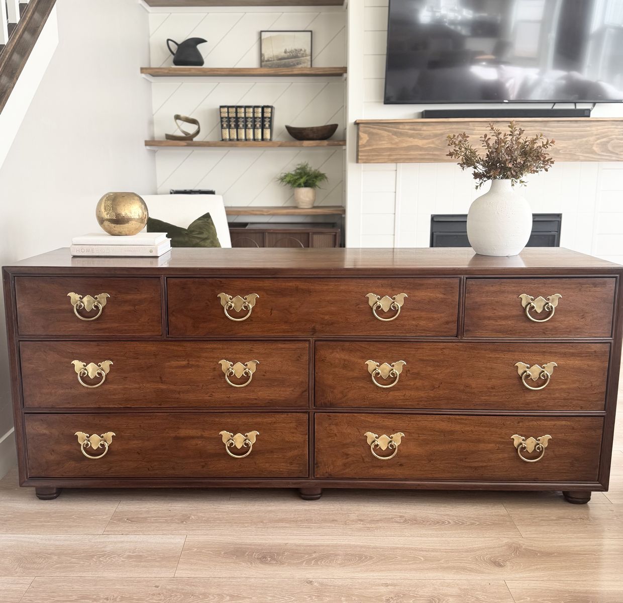 STUNNING High End Vintage Dresser Credenza Drawers