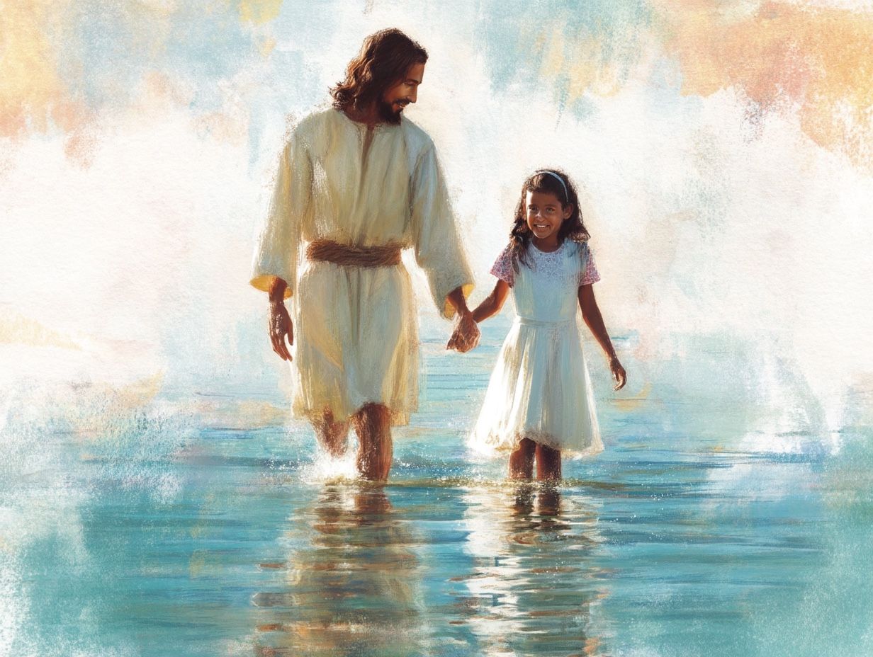 Beautiful Custom Portrait of Your Child with Christ
