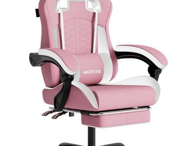 Gaming Chair Massage,Ergonomic PC Gaming Pink New