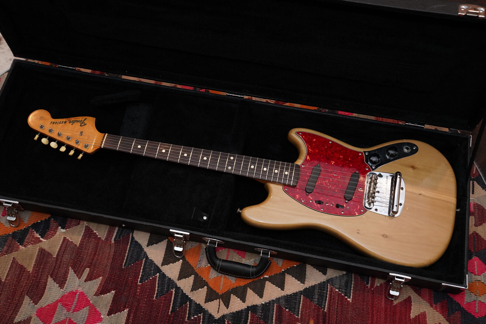 1965 Fender Mustang Guitar A-Neck Natural Refinish