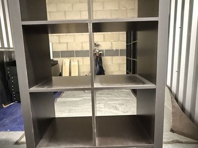 IKEA EXPEDIT 8-Cube Shelf — Black-Brown — $50 each / $130 for all 3