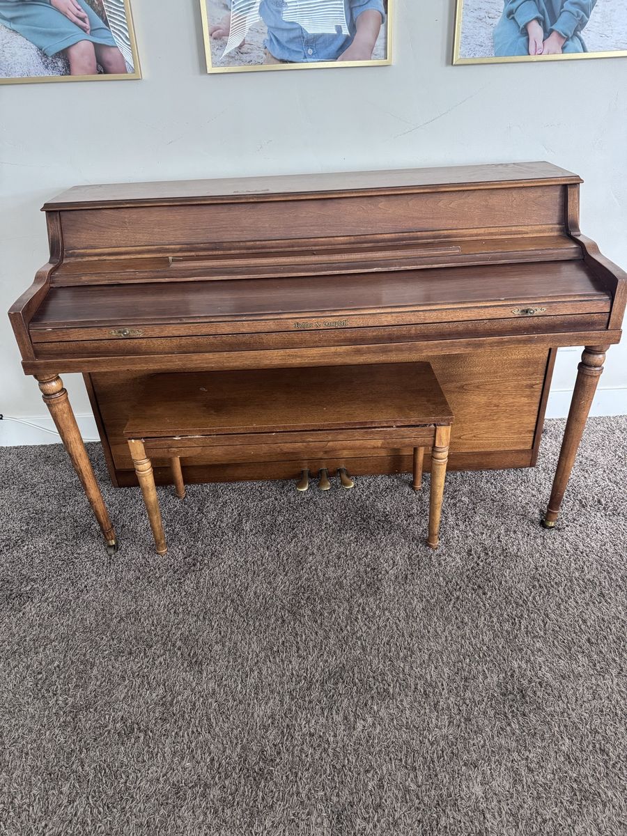 Kohler & Campbell Antique Upright Piano with Bench