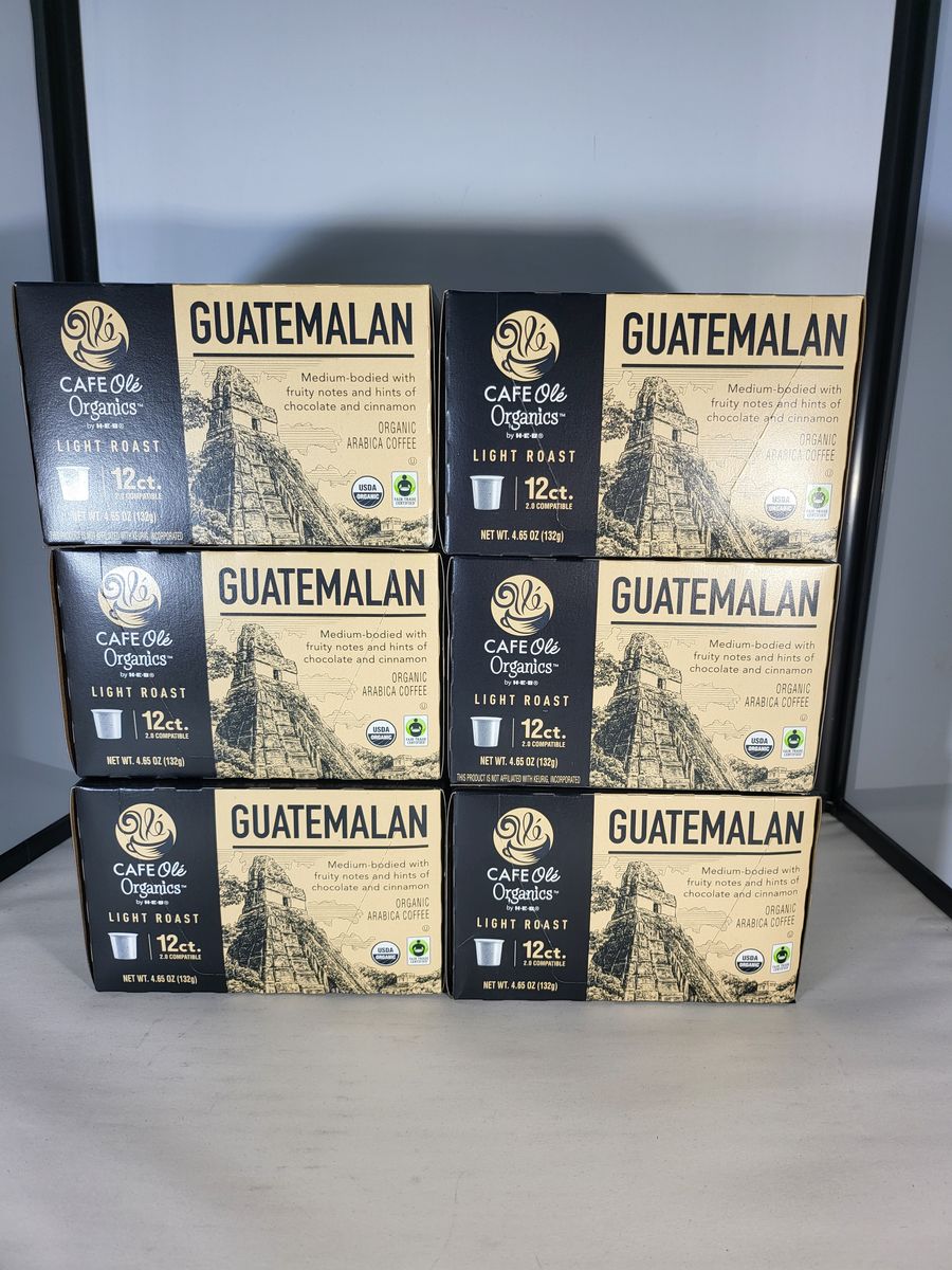 6 Cafe Ole Organic Guatemalan Light Roast Single Serve Coffee K-Cups 72 ct.