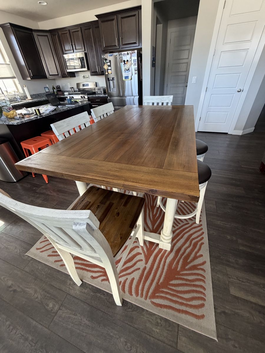 Dining table and chairs