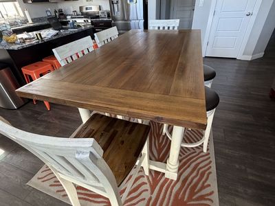 Dining table and chairs
