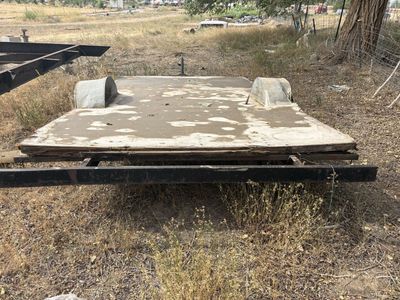 Flatbed Utility Trailer - Heavy Duty Frame with Plywood Deck