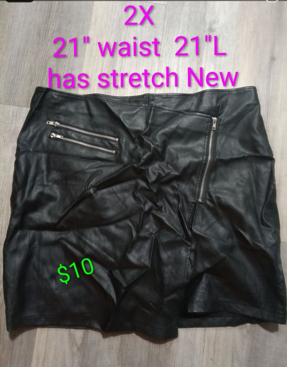 Faux skirt plus size black 2X