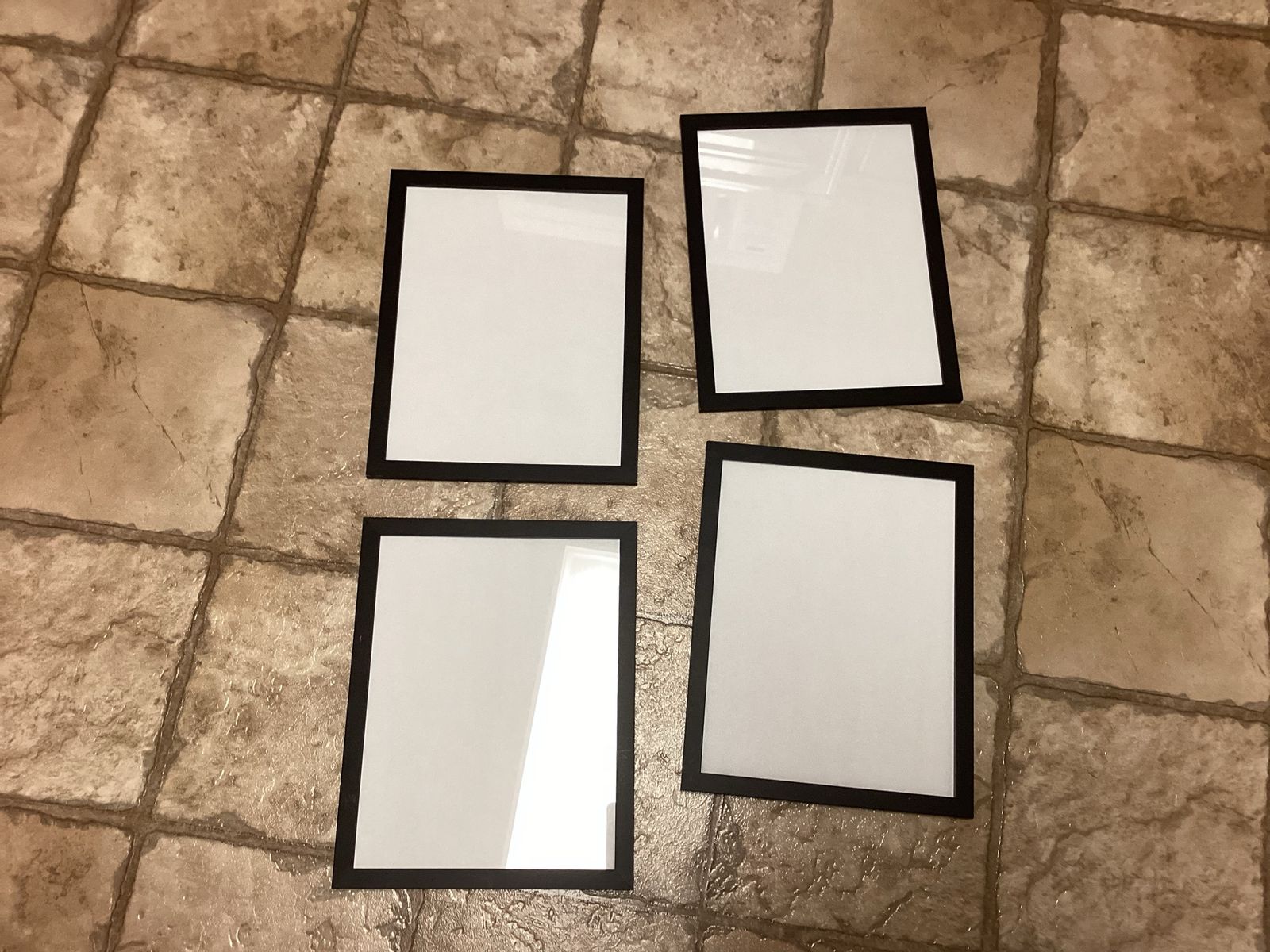 Unbranded Black Picture Frames - 4-Pack, 8x10 Inch, Wall Mount or Tabletop Display