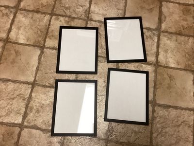 Unbranded Black Picture Frames - 4-Pack, 8x10 Inch, Wall Mount or Tabletop Display