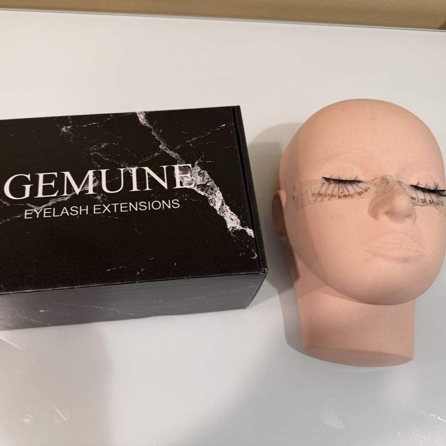 Gemuine Eyelash Extension Training Kit with Mannequin Head - Practice & Learn Lash Application