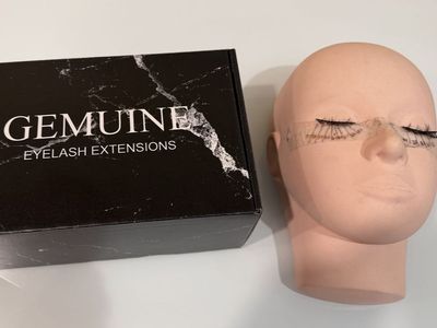 Gemuine Eyelash Extension Training Kit with Mannequin Head - Practice & Learn Lash Application