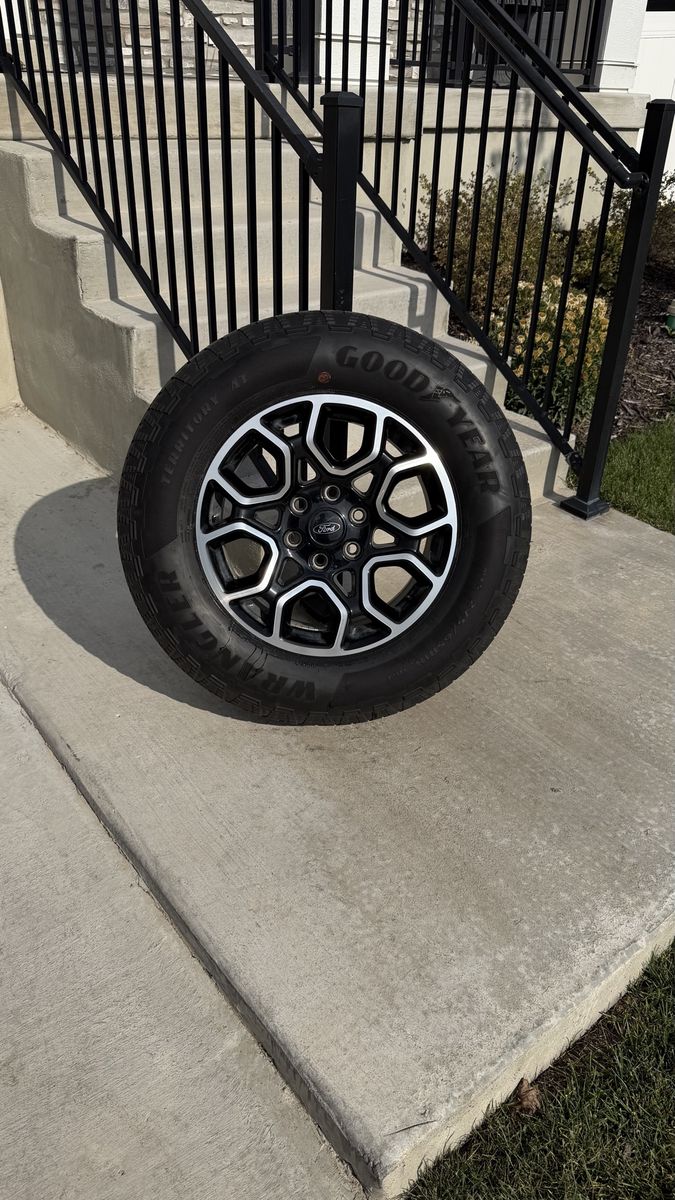 Ford F150 Rims and Tires 275/65R18 Goodyear Wrangler Territory AT