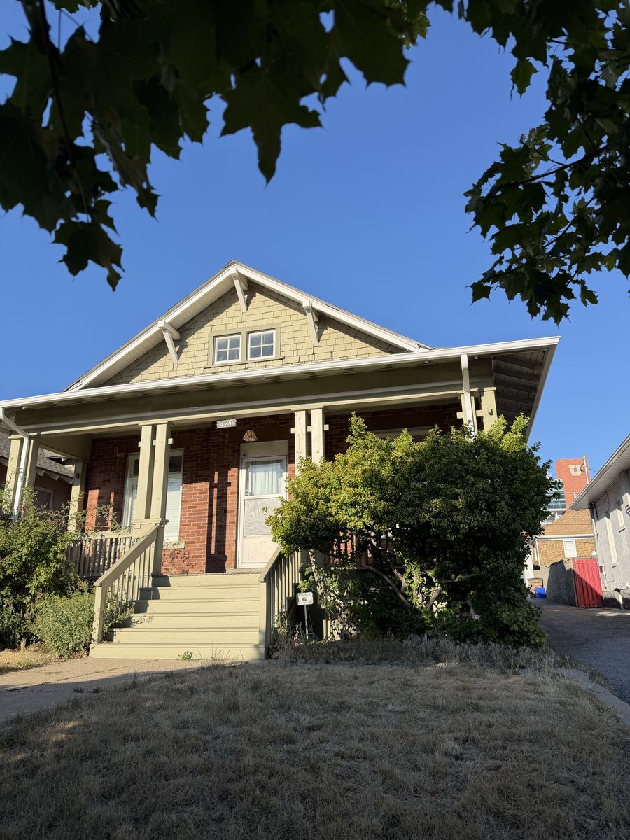 Home for rent 1/2 a block from the University of Utah in SLC.