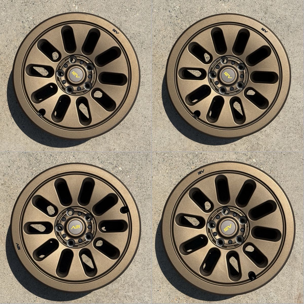 Team 1EV R1000 20” Flow Forged Wheels – Adventure Bronze – Set of 4 with TPMS – Rivian R1T/R1S