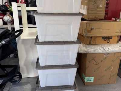 Iris 5 Piece Stacking Containers 54qt