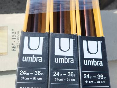 Bronze drapery tension rods