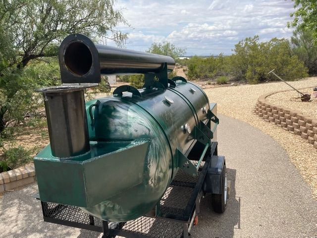 250 gallon Custom made Offset smoker on trailer