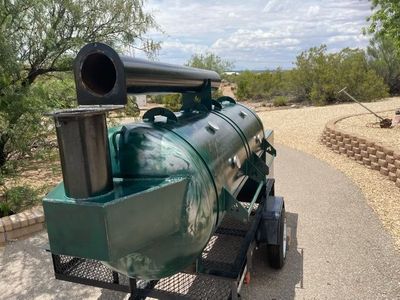 250 gallon Custom made Offset smoker on trailer