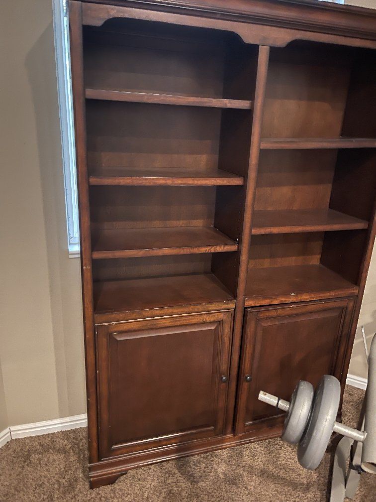 Bookshelf with Cupboards on Bottom