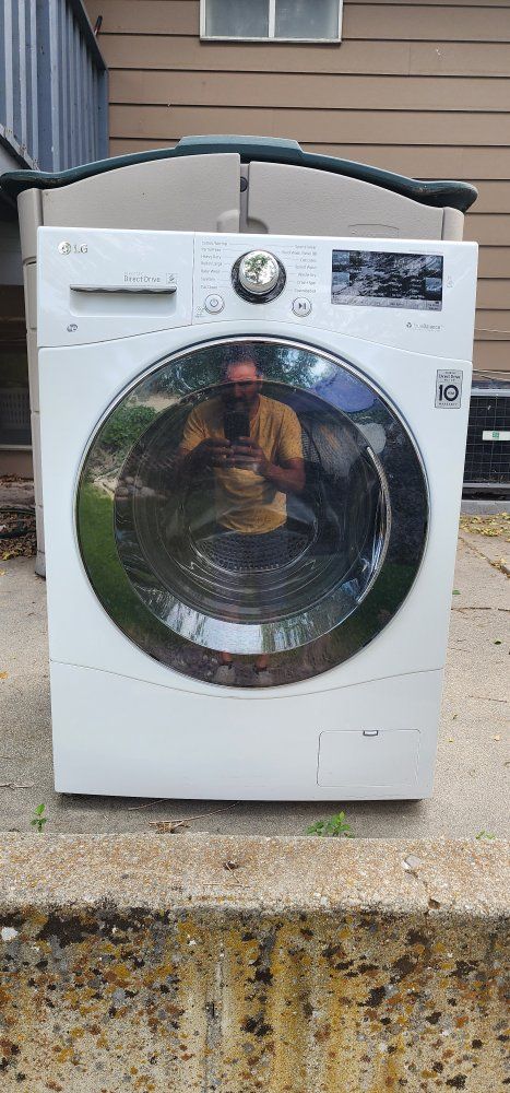 LG Direct Drive Front Load Washer - White, Efficient, Reliable Laundry Appliance