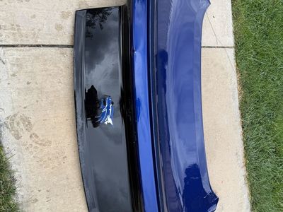 Blue and Black Custom Vehicle Trunk Lid with Spoiler for 2015 Mustang. Good shape