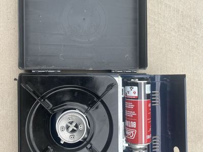 Portable Camping Stove with Case and Butane Fuel Canister