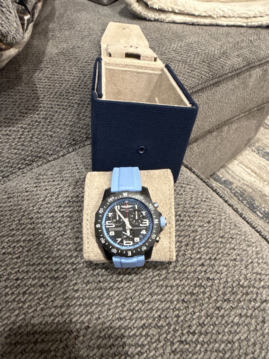Breitling Endurance Pro (Ref. X82310) 44mm Chronograph Blue Rubber Strap - Box & Papers